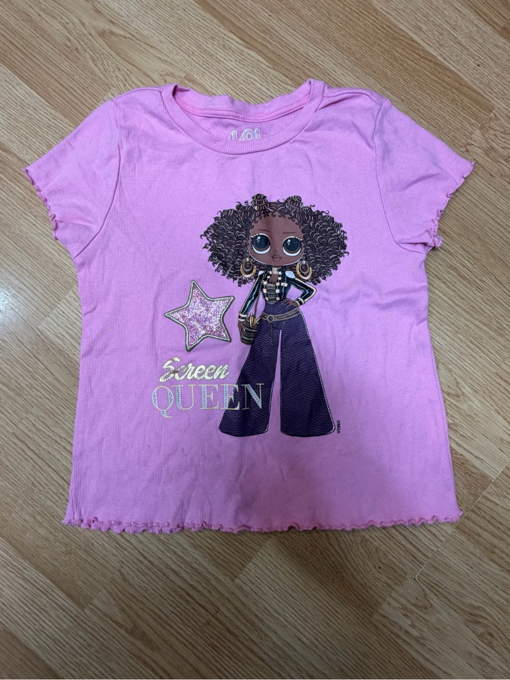 LOL Surprise Screen Queen Girls Pink Graphic Tee Short Sleeve Cotton Size XL - Picture 1 of 3